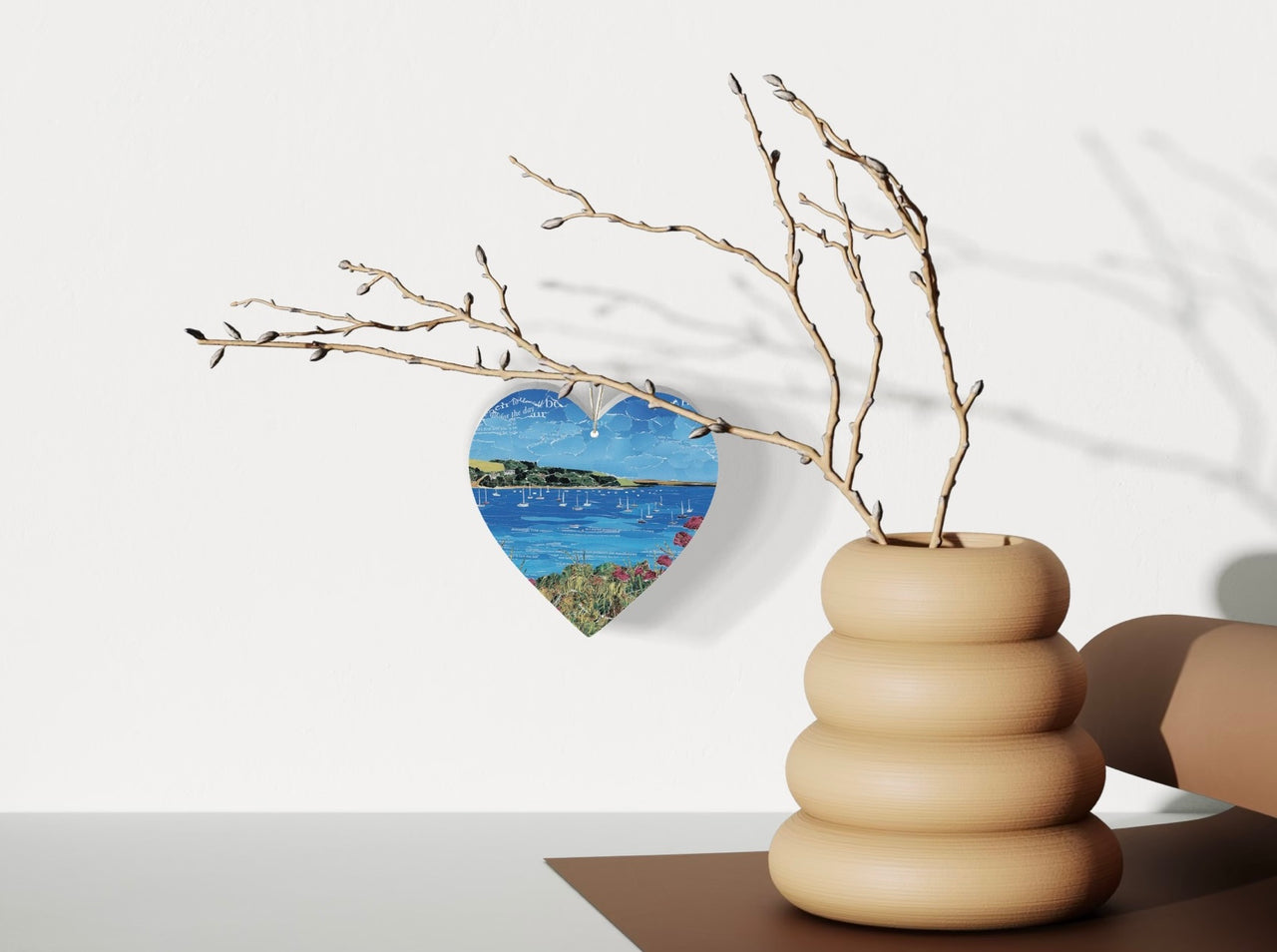 Falmouth to Flushing View Hanging Heart Decoration