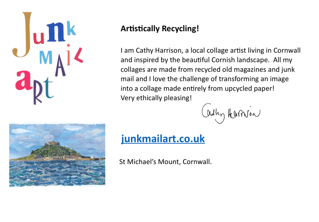 Back of st Michael’s Mount art print card