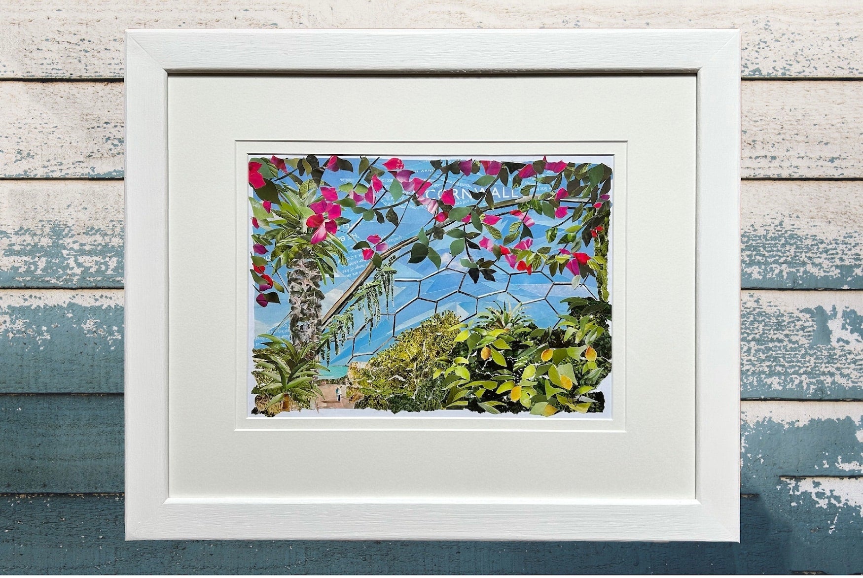 Mediterranean Biomes Eden Project Original Collage Art