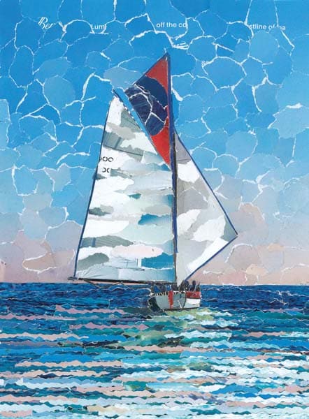 Cornwall wall art Falmouth sailing boat art print