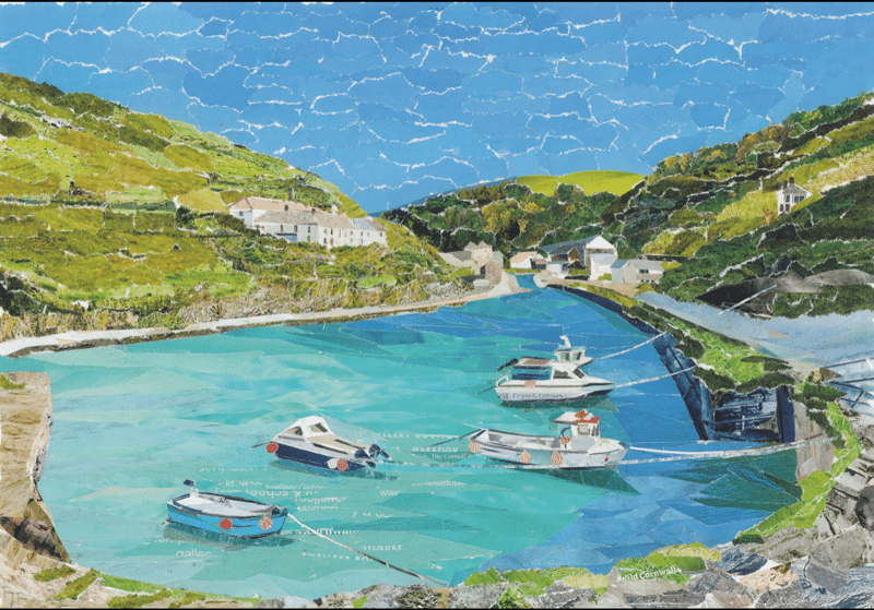 Boscastle Harbour Card, Cornwall.