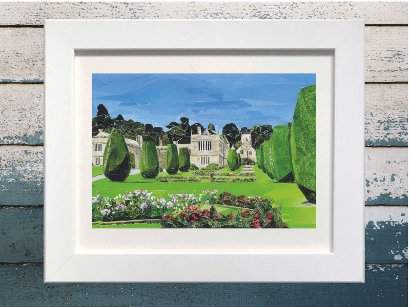 Lanhydrock collage print