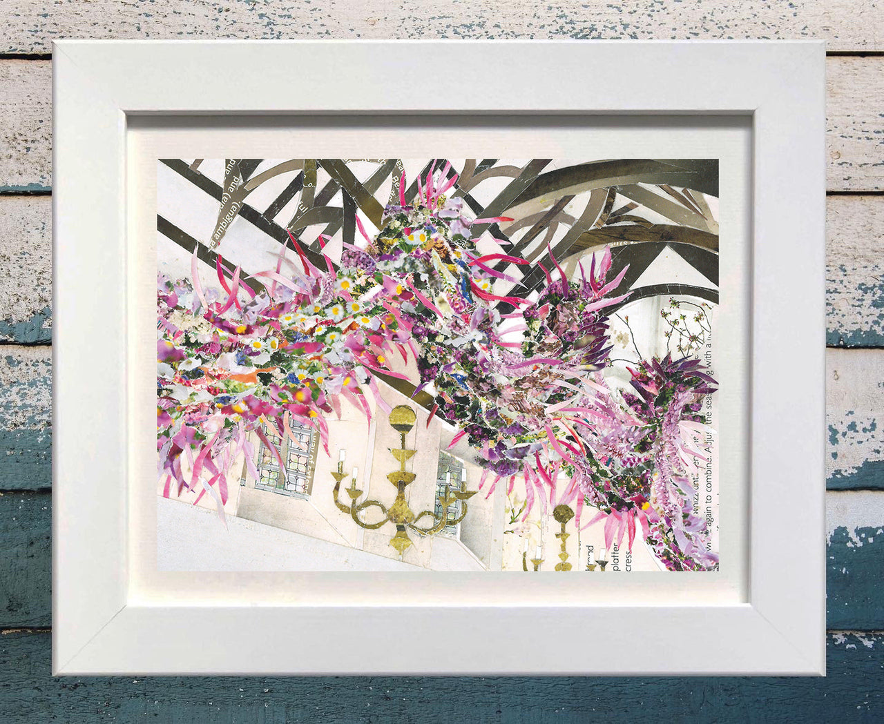 Cotehele Garland, Cornwall, Collage Art Print