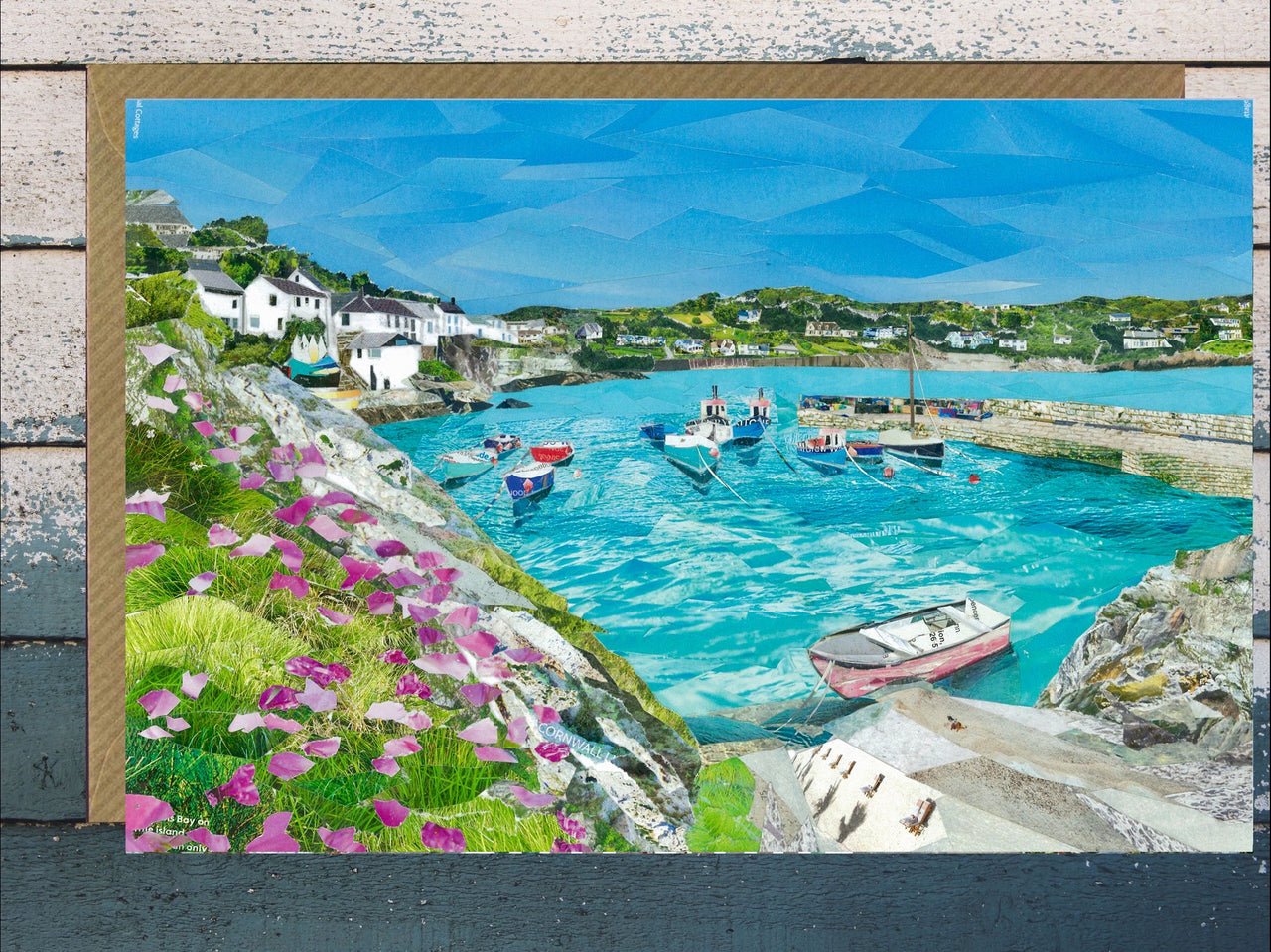 Coverack Harbour Card, Cornwall