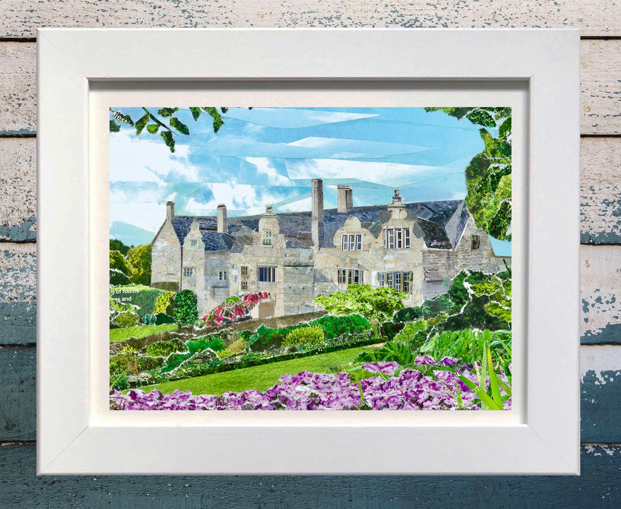 Trerice House, Newquay, Cornwall, Collage Art Print