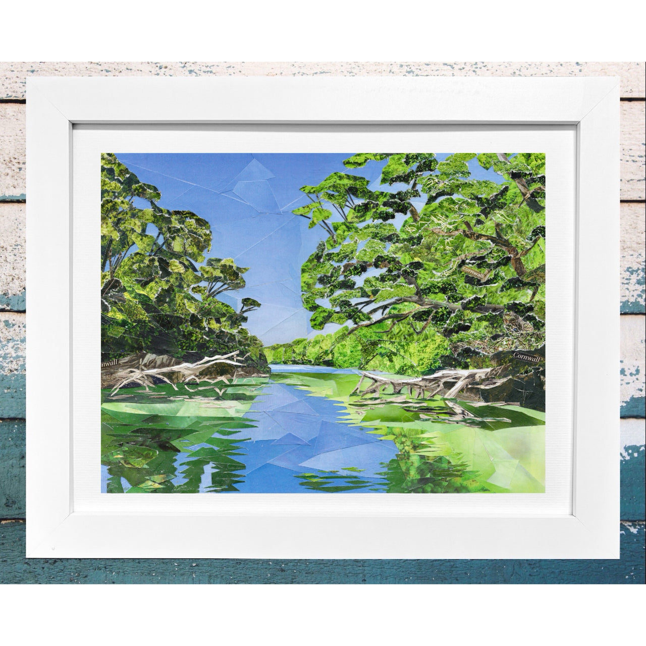 Frenchman’s Creek, Cornwall, Collage Art Print.