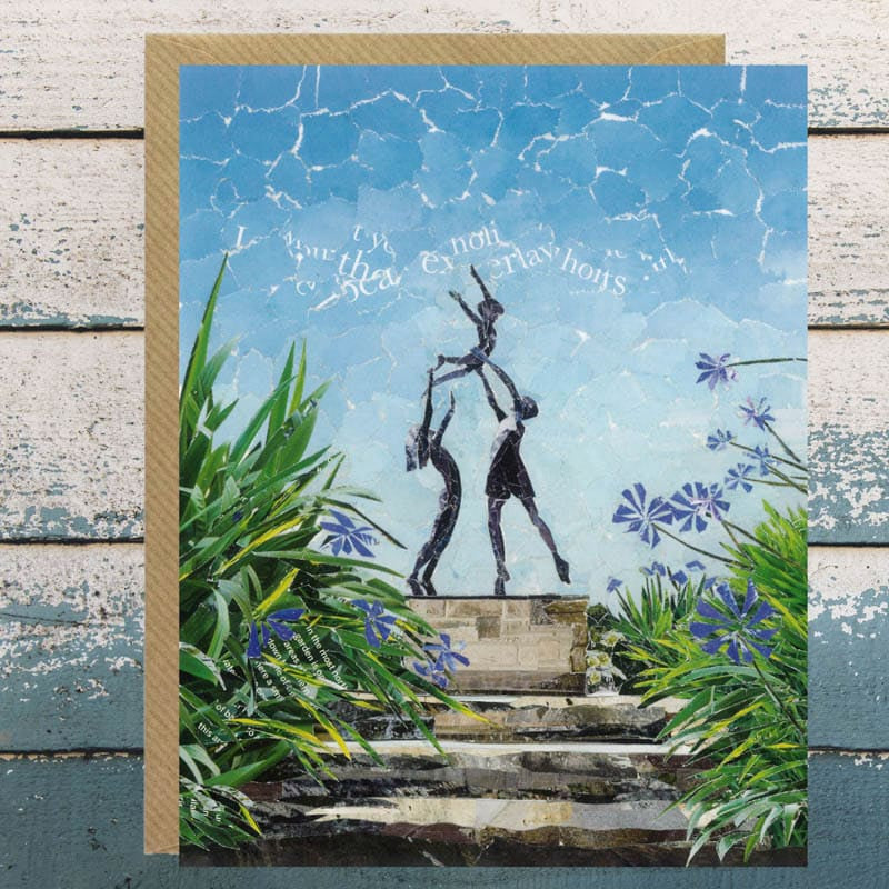 Tresco Gardens, Isles of Scilly, Collage Art Print Card