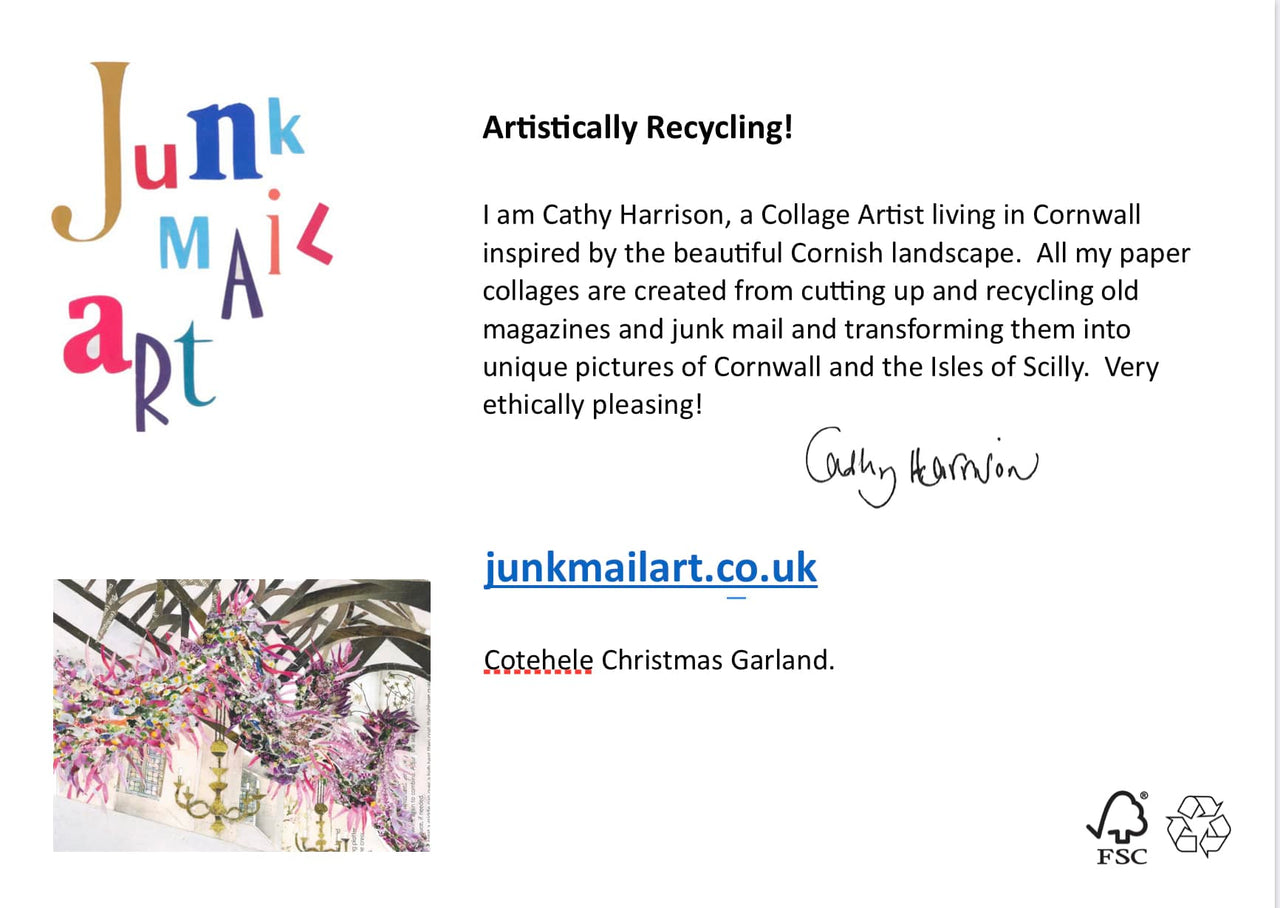 Cotehele Garland Card Cornwall