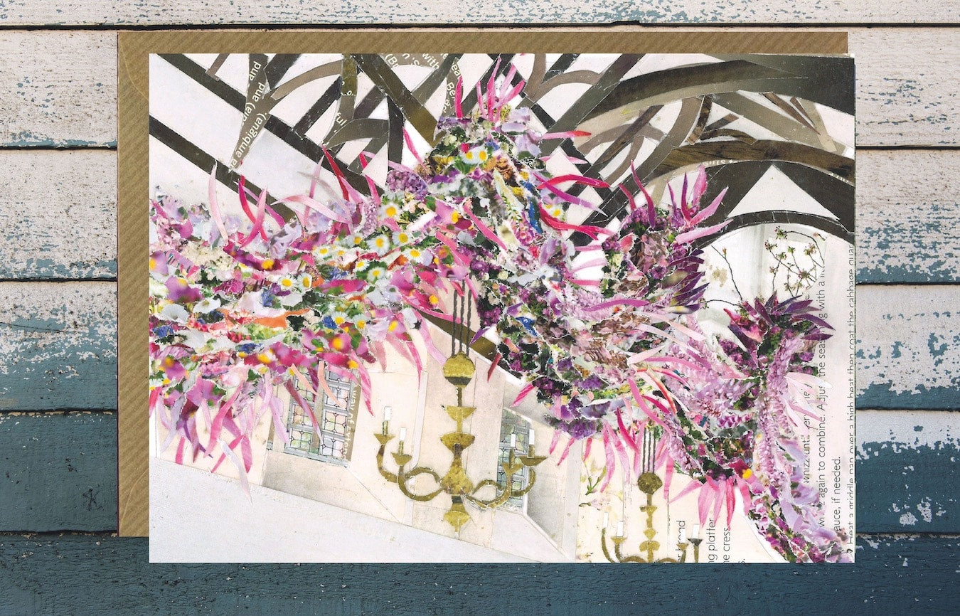 Cotehele Christmas Garland Collage Card