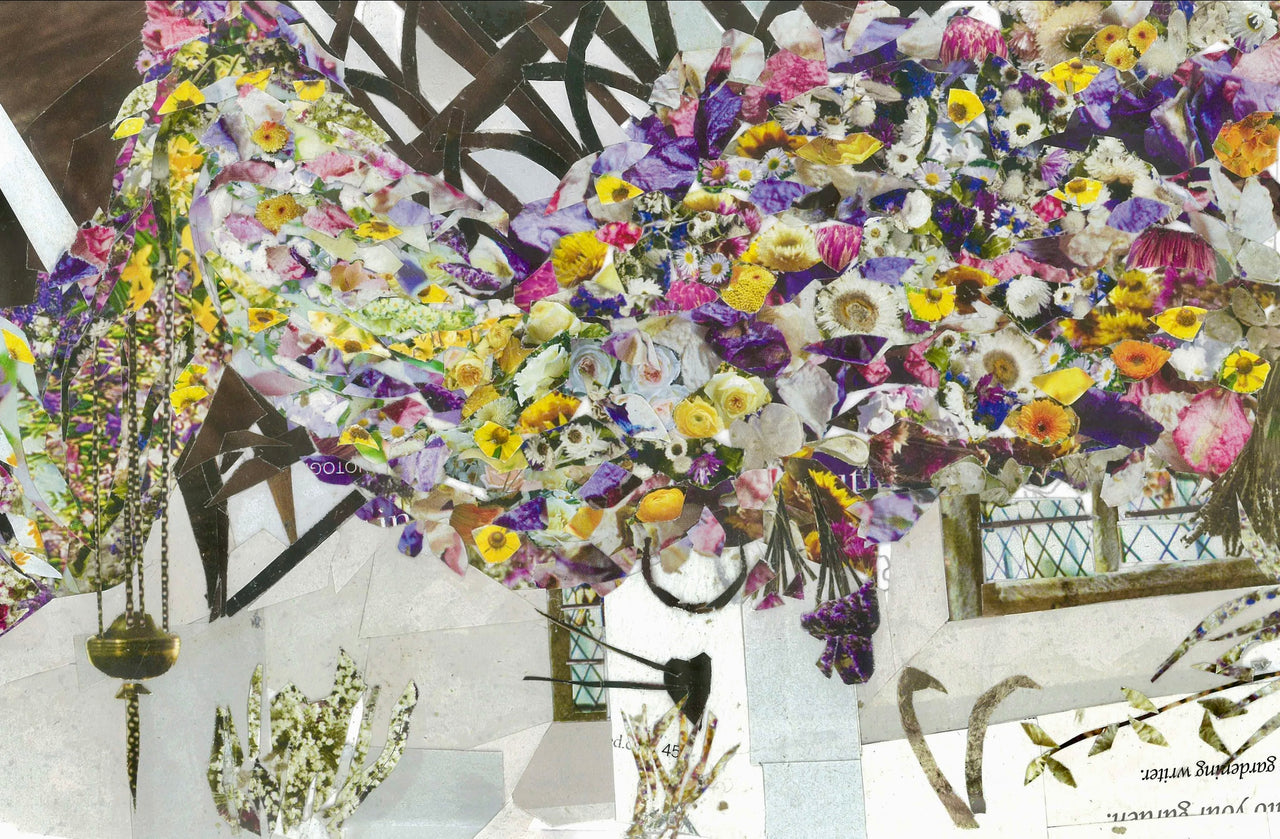 Cotehele Garland Cornwall, Collage Art Print