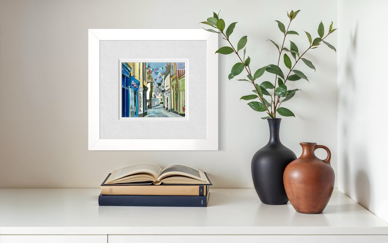 Fowey, Cornwall Original Paper Collage Art | Junk Mail Art