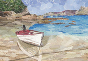 Bryher boat Isles of Scilly collage art print