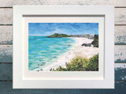 Porthmeor St Ives. Paper collage art print