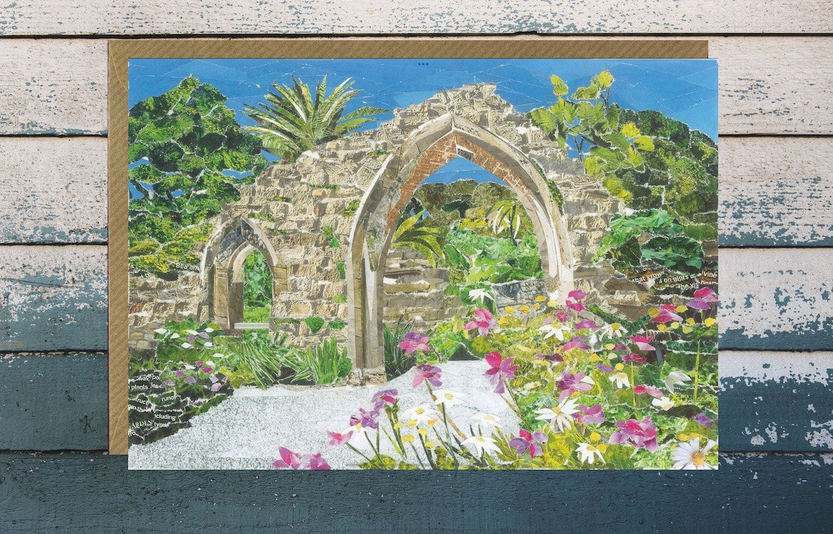 Tresco gardens collage card