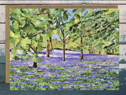 Bluebells at Enys gardens collage print card