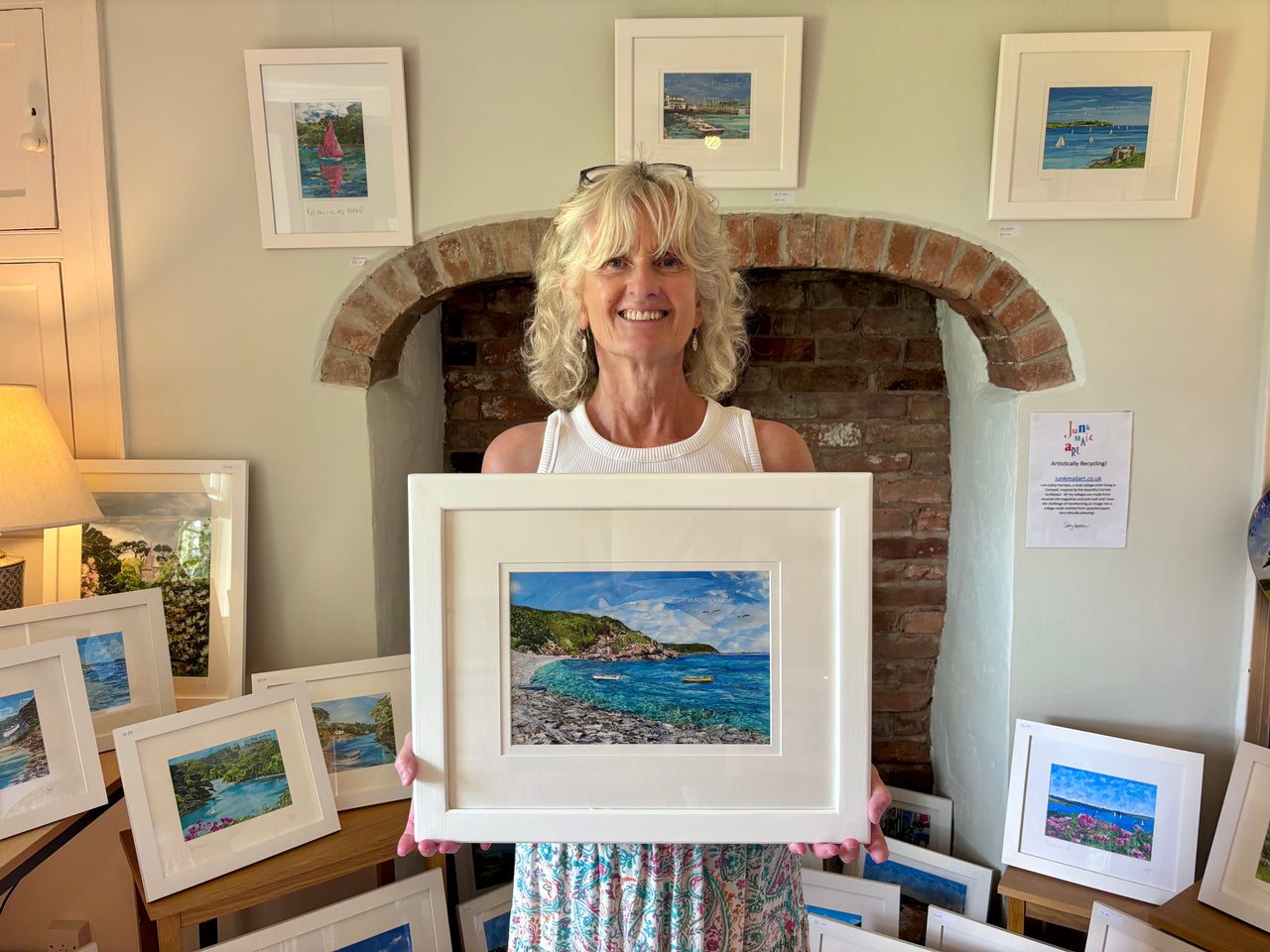 Porthallow Beach, The Lizard, Cornwall – Original Paper Collage Artwork