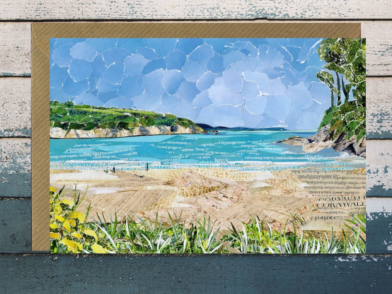 Maenporth Collage Card