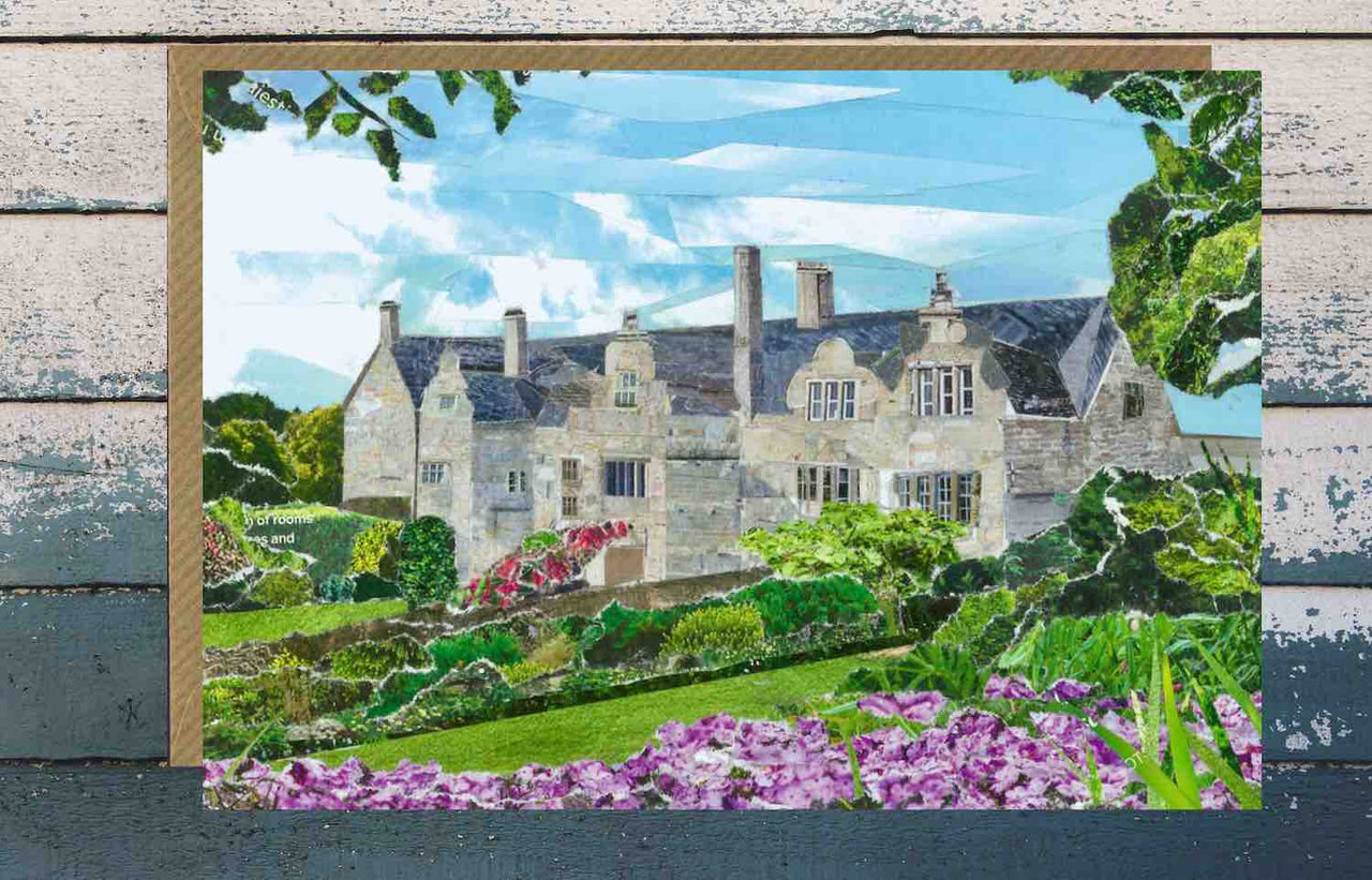 Trerice House Collage Card