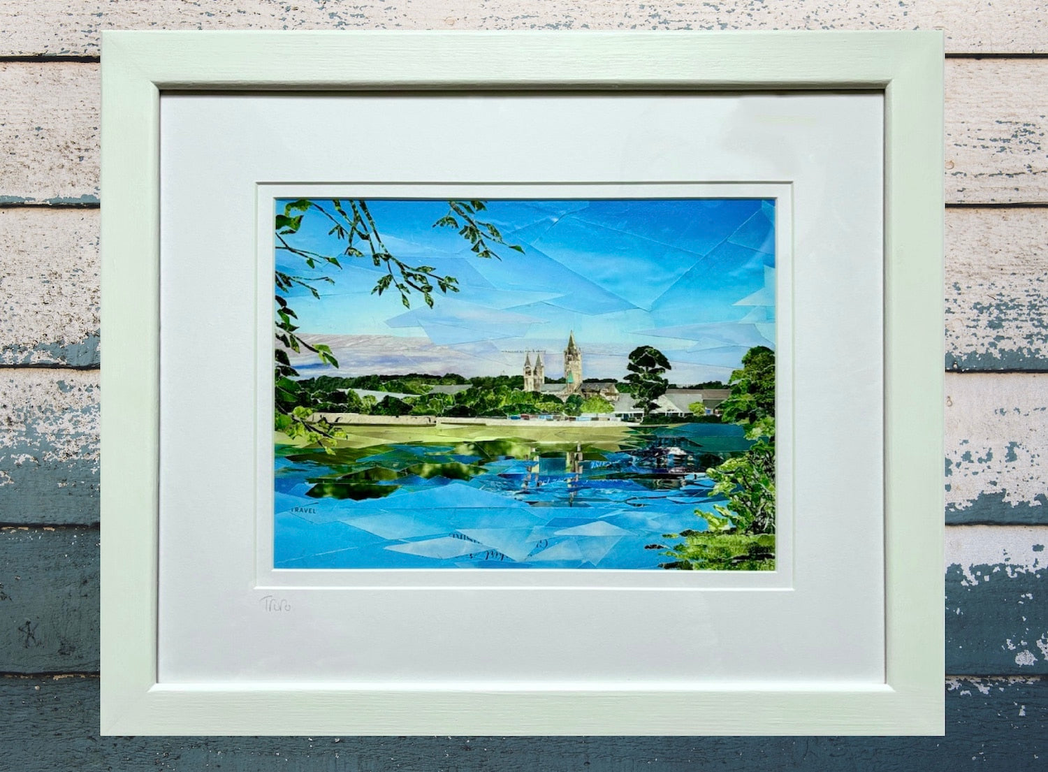 Truro river view original collage