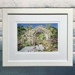 Abbey Gardens at Tresco Original Paper Collage Art